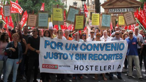 Manifestación a favor de un nuevo convenio /CCOO