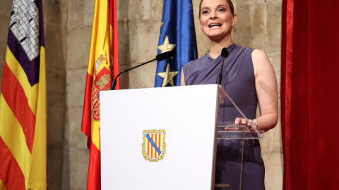 La presidenta del Govern, Margalida Prohens, informa sobre los miembros del nuevo Govern, en la Capilla del Consolat de Mar, a 10 de julio de 2023, en Palma de Mallorca, Mallorca, Baleares (España). La presidenta del Govern, Margalida Prohens, informa sobre los miembros del nuevo Govern, en la Capilla del Consolat de Mar, a 10 de julio de 2023, en Palma de Mallorca, Mallorca, Baleares (España).