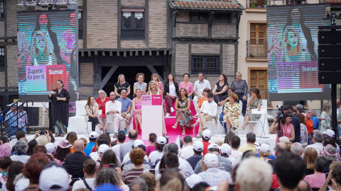 15/06/2023 - La líder de Sumar y vicepresidenta segunda y ministra de Trabajo y Economía Social, Yolanda Díaz, en un acto de campaña, a 15 de julio de 2023, en Vitoria Gasteiz, Álava, Euskadi. 15/06/2023 - La líder de Sumar y vicepresidenta segunda y ministra de Trabajo y Economía Social, Yolanda Díaz, en un acto de campaña, a 15 de julio de 2023, en Vitoria Gasteiz, Álava, Euskadi.