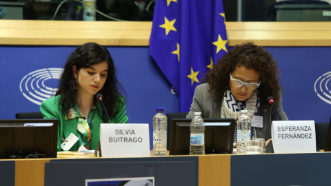 Silvia Buitrago (izquierda) y Esperanza Fernández, durante su intervención. Silvia Buitrago (izquierda) y Esperanza Fernández, durante su intervención.