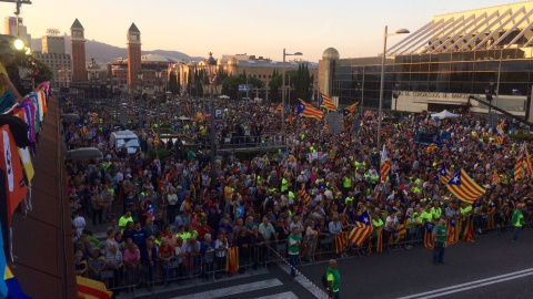 Miles de personas en el mitin a favor del 'sí' en el referéndum. EUROPA PRESS Miles de personas en el mitin a favor del 'sí' en el referéndum. EUROPA PRESS