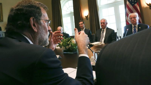 Rajoy y Trump, en la Casa Blanca el martes. EFE/JuanJo Martín Rajoy y Trump, en la Casa Blanca el martes. EFE/JuanJo Martín
