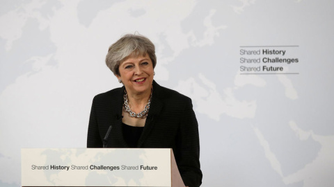 La primera ministra británica, Theresa May, durante su discurso en Florencia - Alessandra Tarantino/Reuters La primera ministra británica, Theresa May, durante su discurso en Florencia - Alessandra Tarantino/Reuters