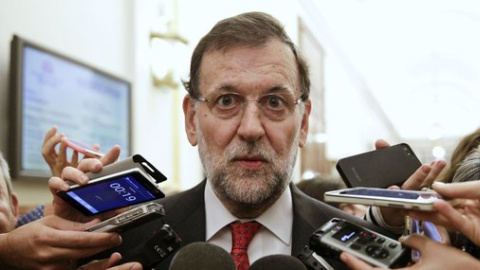 El presidente del Gobierno, Mariano Rajoy, en un 'canutazo' con la prensa del Congreso. Archivo REUTERS/Andrea Comas El presidente del Gobierno, Mariano Rajoy, en un 'canutazo' con la prensa del Congreso. Archivo REUTERS/Andrea Comas