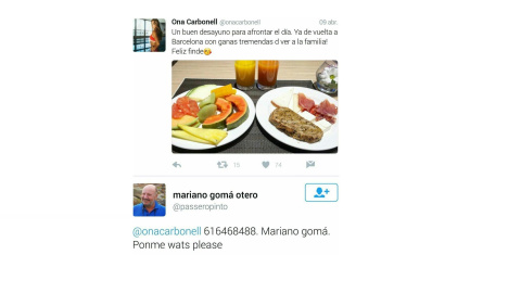 Uno de los tuits de Mariano Gomá Otero./Twitter Uno de los tuits de Mariano Gomá Otero./Twitter