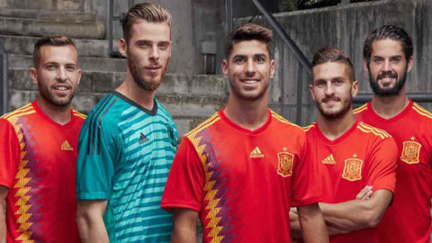 Jugadores de la Selección con la camiseta para el Mundial de 2018 Jugadores de la Selección con la camiseta para el Mundial de 2018