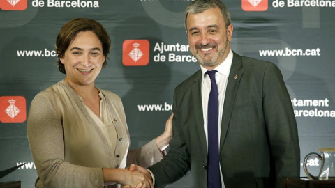 Ada Colau y Jaume Collboni. Ada Colau y Jaume Collboni.