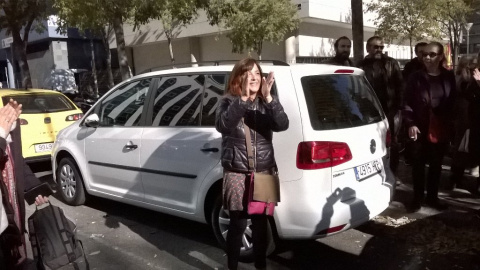 Isabel Tejero, a su llegada al juzgado.- TWITTER Isabel Tejero, a su llegada al juzgado.- TWITTER