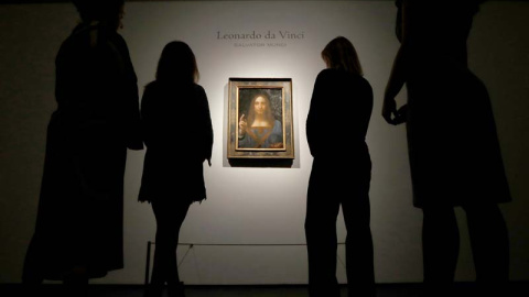 El cuadro de Da Vinci, Salvatore Mundi, expuesto en la galería Christie's. | REUTERS