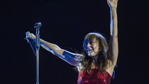 La cantante Eva Amaral, durante su concierto en el Sonorama Ribera 2023, a 13 de agosto en Aranda de Duero La cantante Eva Amaral, durante su concierto en el Sonorama Ribera 2023, a 13 de agosto en Aranda de Duero
