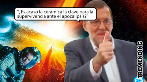 Recreación de Rajoy ante un hipotético fin del mundo.- Recreación de Rajoy ante un hipotético fin del mundo.-