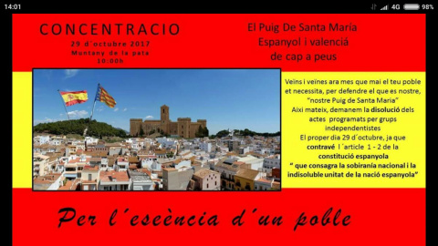 Cartel llamando a la contramanifestación que circula en redes sociales.