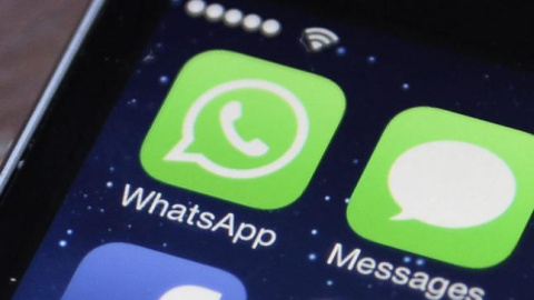 La aplicación de Whatsapp en el 'smartphone' de un usuario.- EFE La aplicación de Whatsapp en el 'smartphone' de un usuario.- EFE