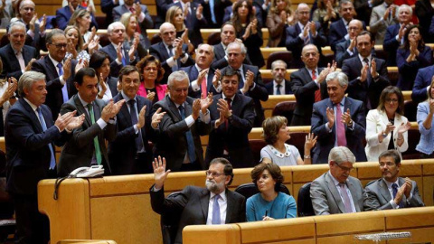 Rajoy en el Senado. | EFE