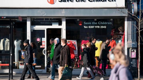 Una oficina de Save the Children en Londres. AFP Una oficina de Save the Children en Londres. AFP