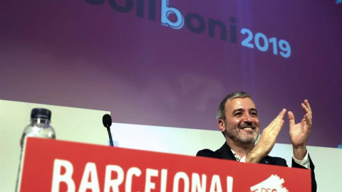 Jaume Collboni al finalizar su intervención traas ser proclamado candidato a la alcaldía de Barcelonapor el PSC tras la reunión del consejo de federación del PSC de Barcelona.EFE/Toni Albir Jaume Collboni al finalizar su intervención traas ser proclamado candidato a la alcaldía de Barcelonapor el PSC tras la reunión del consejo de federación del PSC de Barcelona.EFE/Toni Albir