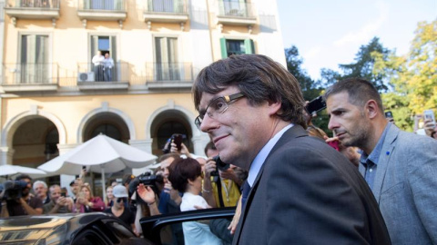 Carles Puigdemont, en Girona. / EFE Carles Puigdemont, en Girona. / EFE