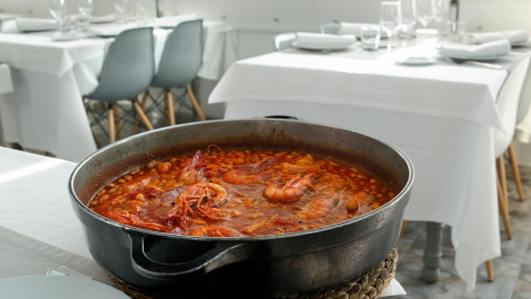 Romesco amb gambes de Tarragona