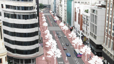 Proyecto remodelación Gran Vía. /Ayuntamiento de Madrid Proyecto remodelación Gran Vía. /Ayuntamiento de Madrid