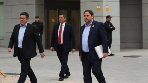 El exvicepresidente catalán Oriol Junqueras a su llegada a la Audiencia Nacional. REUTERS/Susana Vera El exvicepresidente catalán Oriol Junqueras a su llegada a la Audiencia Nacional. REUTERS/Susana Vera