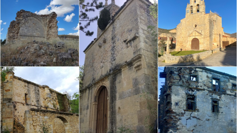 De izq. a der., el Priorato de La Quinta (Valbuena de Pisuerga, Palencia), la Ermita de Santo Toribio (Oña, Burgos), la Iglesia de San Sebastián (Pesquera de Ebro, Burgos), la Iglesia de Nuestra Señora de la Inmaculada Concepción (Lantarón, Álava), De izq. a der., el Priorato de La Quinta (Valbuena de Pisuerga, Palencia), la Ermita de Santo Toribio (Oña, Burgos), la Iglesia de San Sebastián (Pesquera de Ebro, Burgos), la Iglesia de Nuestra Señora de la Inmaculada Concepción (Lantarón, Álava),