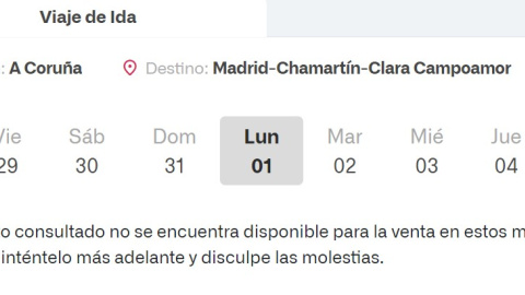 Los clientes de Renfe han tenido problemas para comprar billetes de tren entre Madrid y Galicia o Asturias. Los clientes de Renfe han tenido problemas para comprar billetes de tren entre Madrid y Galicia o Asturias.