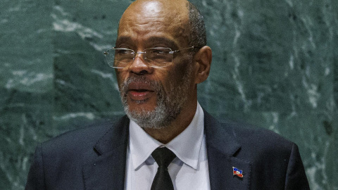 El primer ministro de Haití, Ariel Henry, durante el 78º período de sesiones de la Asamblea de la ONU, a 22 de septiembre de 2023