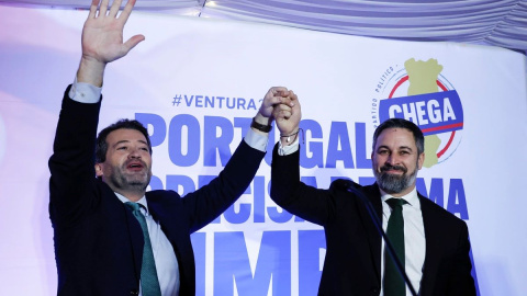 André Ventura y Santiago Abascal André Ventura y Santiago Abascal