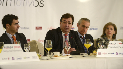 Desayuno Informativo con Guillermo Fernández Vara, Presidente de la Junta de Extremadura, que se ha celebrado este lunes 6 de noviembre a las 09.00h en el Hotel Hesperia Madrid (Salón Tapies). EUROPA PRESS Desayuno Informativo con Guillermo Fernández Vara, Presidente de la Junta de Extremadura, que se ha celebrado este lunes 6 de noviembre a las 09.00h en el Hotel Hesperia Madrid (Salón Tapies). EUROPA PRESS