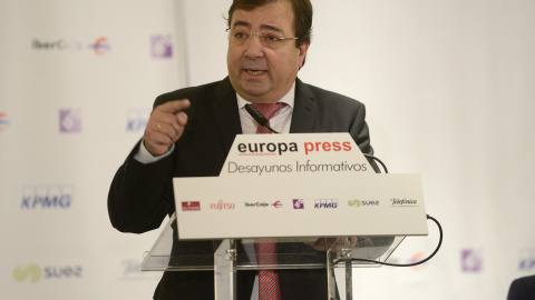 Guillermo Fernández Vara, presidente de Extremadura en un desayuno informativo. Europa Press. Guillermo Fernández Vara, presidente de Extremadura en un desayuno informativo. Europa Press.