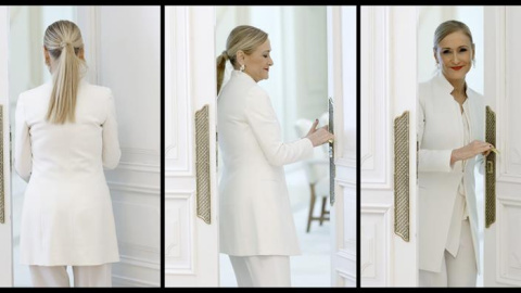 Cristina Cifuentes tras la rueda de prensa en la que ha anunciado su dimisión como presidenta de la Comunidad de Madrid. EFE/Emilio Naranjo Cristina Cifuentes tras la rueda de prensa en la que ha anunciado su dimisión como presidenta de la Comunidad de Madrid. EFE/Emilio Naranjo