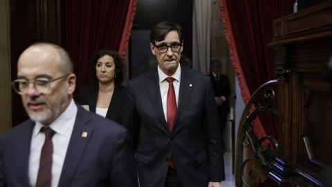 El primer secretario del PSC, Salvador Illa, a su llegada a una sesión plenaria, en el Parlament, a 5 de marzo de 2024, en Barcelona, Catalunya (España) El primer secretario del PSC, Salvador Illa, a su llegada a una sesión plenaria, en el Parlament, a 5 de marzo de 2024, en Barcelona, Catalunya (España)