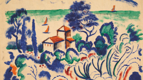 Obra de August Macke, de 1913/14, expuesta en Berna.