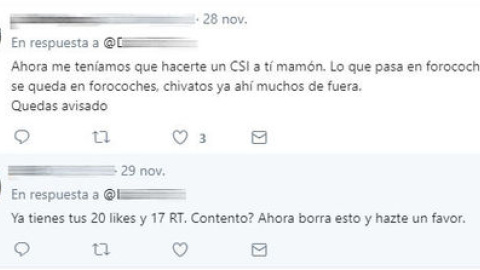 Amenazas en Forocoches