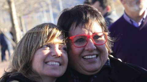 Les conselleres Meritxell Borràs i Dolors Bassa poc després de sortir de presó Les conselleres Meritxell Borràs i Dolors Bassa poc després de sortir de presó
