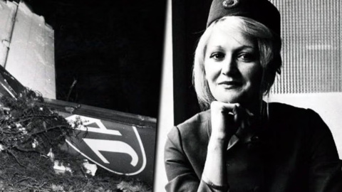 La azafata Vesna Vulović, superviviente de un atentado contra el avión en el que viajaba. La azafata Vesna Vulović, superviviente de un atentado contra el avión en el que viajaba.