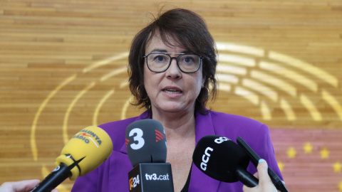 L'eurodiputada d'ERC Diana Riba en una atenció a mitjans L'eurodiputada d'ERC Diana Riba en una atenció a mitjans