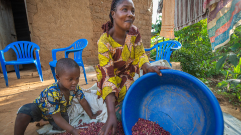 Mujer refugiada en el asentamiento de Nakivale, en Uganda. Mujer refugiada en el asentamiento de Nakivale, en Uganda.