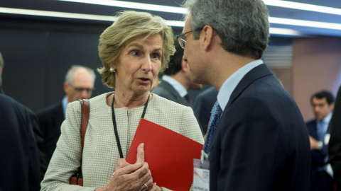 La presidenta del grupo Codorníu Mar Raventós durante la reunión anual del Instituto de la Empresa Familiar (IEF). EFE/Quique García La presidenta del grupo Codorníu Mar Raventós durante la reunión anual del Instituto de la Empresa Familiar (IEF). EFE/Quique García
