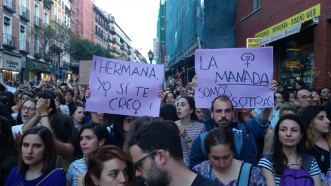 Protestas en las calles de Madrid por la sentencia en el Caso de La Manada. Protestas en las calles de Madrid por la sentencia en el Caso de La Manada.