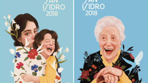 Dos de los carteles de la ilustradora Mercedes de Bellard. Dos de los carteles de la ilustradora Mercedes de Bellard.