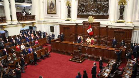 Fotografía de archivo del Congreso de Perú, cuando la actual presidenta Boluarte tomó posesión del cargo. Fotografía de archivo del Congreso de Perú, cuando la actual presidenta Boluarte tomó posesión del cargo.