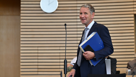 El líder grupo parlamentario ultraderechista AfD, Björn Höcke, a 13 de septiembre de 2023. El líder grupo parlamentario ultraderechista AfD, Björn Höcke, a 13 de septiembre de 2023.