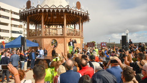 El presidente de Vox, Santiago Abascal, en una concentración en Arrecife, Lanzarote (España), a 5 de diciembre de 2020. El presidente de Vox, Santiago Abascal, en una concentración en Arrecife, Lanzarote (España), a 5 de diciembre de 2020.