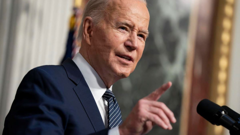 El presidente estadounidense, Joe Biden, en la Casa Blanca, en Washington, a 3 de abril de 2024. El presidente estadounidense, Joe Biden, en la Casa Blanca, en Washington, a 3 de abril de 2024.
