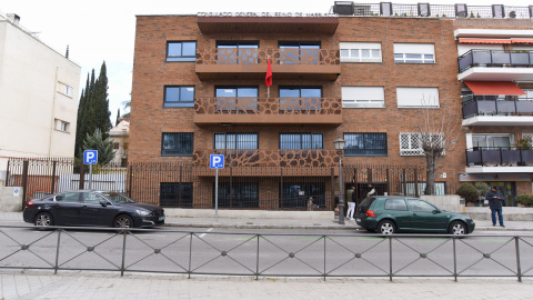 Fachada del Consulado de Marruecos donde un hombre se ha quemado a lo bonzo a 7 de febrero de 2023 Fachada del Consulado de Marruecos donde un hombre se ha quemado a lo bonzo a 7 de febrero de 2023