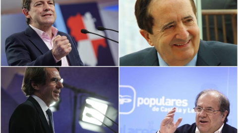 Alfonso Fernández Mañueco, actual presidente de la Junta de Castilla y León y los expresidentes Juan José Lucas, José María Aznar y Juan Vicente Herrera Alfonso Fernández Mañueco, actual presidente de la Junta de Castilla y León y los expresidentes Juan José Lucas, José María Aznar y Juan Vicente Herrera