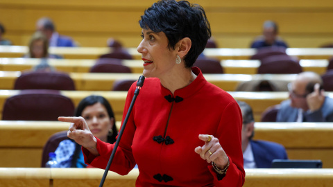 La ministra de Inclusión, Seguridad Social y Migraciones, Elma Saiz, durante una sesión de control, a 2 de abril de 2024. La ministra de Inclusión, Seguridad Social y Migraciones, Elma Saiz, durante una sesión de control, a 2 de abril de 2024.