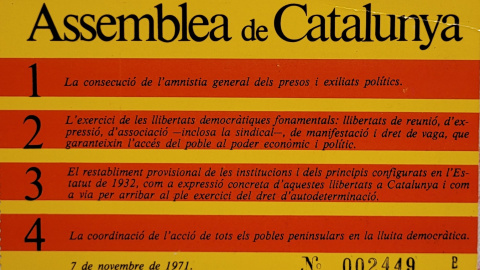 Els quatre punts programàtics de l'Assemblea de Catalunya. Els quatre punts programàtics de l'Assemblea de Catalunya.