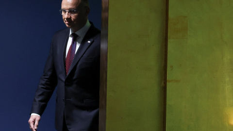 El presidente de Polonia, Andrzej Duda, a su llegada a la Asamblea General de la ONU, en Nueva York a 19 de septiembre de 2023 El presidente de Polonia, Andrzej Duda, a su llegada a la Asamblea General de la ONU, en Nueva York a 19 de septiembre de 2023